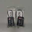 TSA Approved Luggage Locks | Inspection Indicator, 4-Digit Combination, Durable Zinc Alloy | for Suitcases, Backpacks, Travel Bags | Black, 2-Pack