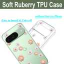 Unov Case Compatible with Pixel 9 Pixel 9 Pro Case Clear with Design Soft TPU Shock Absorption Slim Embossed Pattern Protective Back Cover (Daisy Blooms)