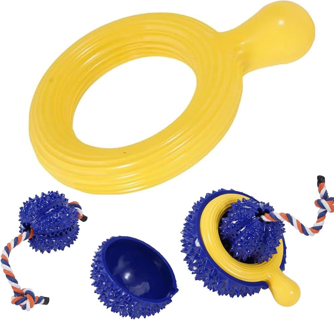 4 Pack Dog Chew Toy, Durable Flying Discs for Throwing Catching, 3-in-1 Dogs Toys, Indestructible Pet Chew Toy for Aggressive Chewer, Reduces Anxiety, Interactive Toys for Boredom Dog Teeth Cleaning (Blue) 4 Pack Dog Chew Toy, Durable Flying Discs for Throwing Catching, 3-in-1 Dogs Toys, Indestructible Pet Chew Toy for Aggressive Chewer, Reduces Anxiety, Interactive Toys for Boredom Dog Teeth Cleaning (Blue)