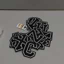 Letter Iron on Patches, Iron on Letters(A-Z) for Fabric, Full Embroidery Letters for Clothing, Hats, Dress, Jeans, T-Shirts, Backpacks, Etc(Black)