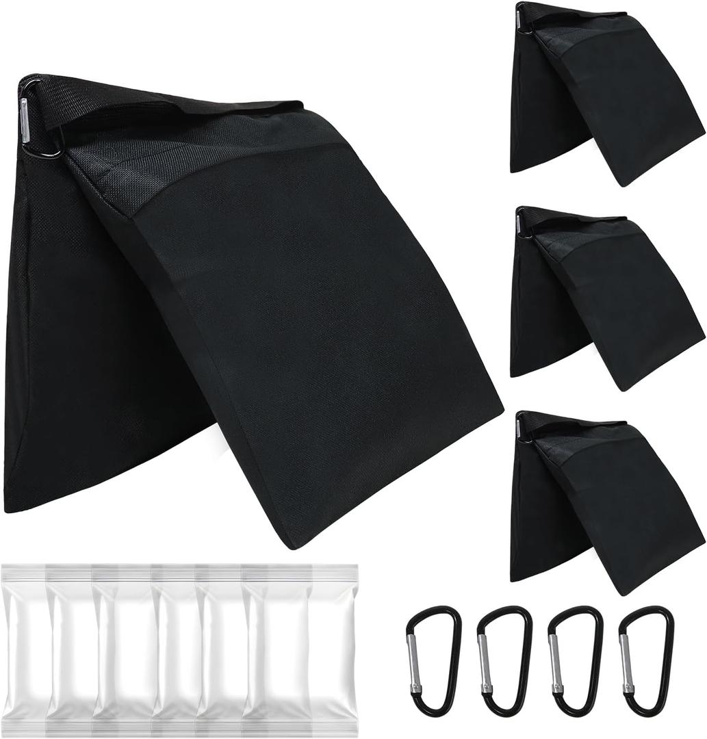 Photography Sandbag Set of 4,Weight Bags for Light Stand Photography Video Equipment,Tent Sand BagsHeavy Duty Weight Bags for Canopy Weights,Light Tripod, Camping Chair