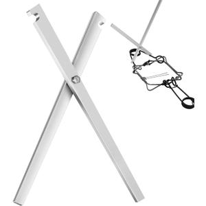 Qualirey 1 Pcs Aluminum Grip Setting Tongs 14 Inch Trap Set Tool Trap Setting Tool for #50 to #160 Traps