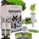 Lettuce Pods Beginner Indoor Garden - Includes Romaine, Buttercrunch Lettuces, Spinach, Arugula, and Kale Heirloom Seeds, Sponges and More! - Complete Hydroponic Garden Salad Kit