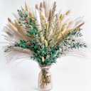 Green Pampas Grass Bouquet  Boho Home & Wedding Floral Arrangements  Dried Pampas Grass Decor for Living Room, Fireplace, and Modern Farmhouse