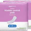 Incontinence Pads for Women Long, Bladder Control, Postpartum, Moderate Absorbency, Unscented, 108 Count (2 Packs of 54)