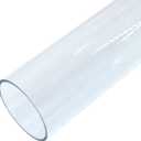 Piutouyar Round Clear Rigid Tubing Pipe,1.81 Inch (46 mm) ID x 2 Inch (50 mm) OD x 12 Inch (305 mm) Length Rigid Tubing Plastic Polycarbonate Tube