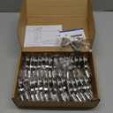 Ravinte 30 Pack 15 Pairs 1/2 inch Overlay Soft Close Hinges for Kitchen Cabinet Hinges Satin Nickel Hidden Hinges Stainless Steel Concealed Hinge self Closing