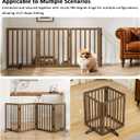 Dog Gate for Stairs,Foldable Dog Gate for Indoor Doorways House,Freestanding Pet Gates for Dogs,Doogie Puppy Fence Gate
