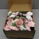 100 Pcs Artificial Foam Rose Flower Faux Bouquet Wedding Fake Rose Gift for Mother's Day Women DIY Bridal Shower Party Table Birthday Home Spring Decor (Shades of Dusty Pink)