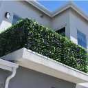 Sumery Expandable Fence Privacy Screen for Balcony Patio Outdoor, Decorative Faux Ivy Fencing Panel, Artificial Hedges (Single Sided Leaves) (1, Purple Flowers)