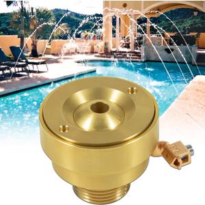 Swimming Pool Spa Brass Deck Jet Fountain Crown Nozzle w/Ground Lug