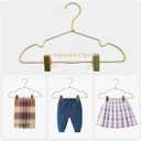 3 x 12.6" Children Gold Clothes Hangers with Clips,10 Pack,Newborn Kids Non Slip Durable Space Saving Clothes,Standard Hangers Heavy Duty Saving Space