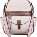 FADEON Mini Backpack Purse for Women, Designer Leather Cute Roomly Small Backpacks, Ladies Shoulder Backpack Fashion Handbag