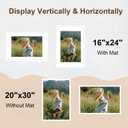 20x30 Picture Frame, Wooden Photo Frames with Tempered Glass, 1 Pack, 20x30 in