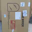 FGU Arched Bathroom Mirror for Over Sink 40"x28" Black Vanity Mirror