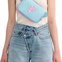 Uygafly Fanny Pack Belt Bag Crossbody Bags with Initials Letter Patch Trendy Stuff for Teens Cute Stuff Birthday Gifts for Teenager Girls | P,Blue Bag