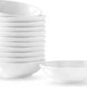 UIBFCWN 12 Pack Ceramic Dipping Bowls, 3 Inch Dipping Sauce Bowls/Dishes, 1.2 oz Soy Sauce Dish, Asian Dipping Dishes for Ketchup, BBQ, Side Dish, Sushi, Condiments, Appetizer (White)