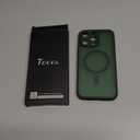 TOCOL Magnetic for iPhone 15 Pro Max Case, Upgraded Full Camera Protection, Compatible with Magsafe, Drop Protection, Translucent Matte Back Bumper Phone Cover 6.7-InchAlpine Green