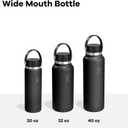 Hydro Flask Water Bottle - Insulated Stainless Steel - Wide Mouth Flex Lid, Non Spill, Leakproof and Refillable in 20 Oz Harbor Blue