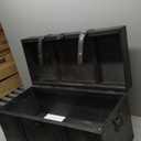 Vintiquewise Distressed Black Medium Wooden Storage Trunk