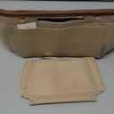 Doxo Purse Organizer Insert for Handbags&Tote Bag,Suitable for Lv Neverfull MM/L.ongchamp GM, Felt Tote Insert with Base Shaper.(Beige-with Cover,MM)