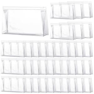 Xuniea 50 Pcs Mini Clear Makeup Bag Small Clear Zipper Pouch Travel Plastic Cosmetic Organizer Waterproof for Toiletries Swimsuit Bikini Bathing Suit(7.5'',Transparent) (7.5 x 4.3 x 2.2 in)
