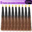 Goddess Locs Crochet Hair 24inch 9 Packs 1B30 Boho Faux Locs Crochet Hair with Curly Ends Pre Looped Bohemian Locs for Women
