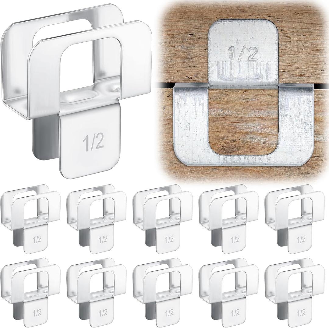 Hicarer 100 Pcs Plywood H Clips for Roofing 1/2 Inch Panel Plywood Sheathing Clip, Steel Box Clamps Panel Edge Sheathing Clamps Quick Installation hot Dipped Galvanized for Extended Life
