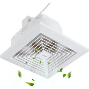 Bathroom Exhaust Fan, 8 Inch Ceiling Mount Fan, 110 CFM 1.0 Sones Ultra-Quiet Ventilation Fan, Square Exhaust Fan Ceiling Mount
