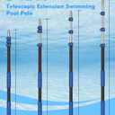 Pool Pole,Extension Telescoping Pole for Swimming Pool Cleaning Poles,Telescopic Heavy Duty Aluminium Alloy (12 FT)