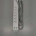 Power Strip Surge Protector with USB C - Flat Plug Extension Cord with 6 AC Outlets 4 USB (2 USB C), Wall Mount, 5ft, 900 J, Multi Plug Outlet Extender for Home Office Dorm Room Essentials