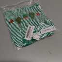 ZAXARRA Baby Christmas Sweatshirt Romper Striped Waffle Knit Jumpsuit Christmas Tree Embroidery Cute Boy Girl Holiday Outfit (Green)