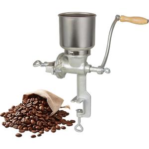 High Hopper Cast Iron Manual Grain Mill-Heavy Duty Grain Grinder, Coffee Grinder-Dry&Wet Grinding for Wheat, Grain (XL)