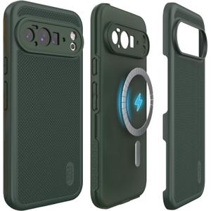 TUDIA MergeGrip [Compatible with Magsafe & Pixelsnap] for Google Pixel 10 Pro XL Case 2025, [Military Grade] Dual-Layer Shockproof Slim Non-Slip Heavy Duty Protective Phone Cases  Pine Green