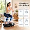 Natini Vibration Plate Exercise Machine - Whole Body Workout Vibration Platform Lymphatic Drainage Machine for Weight Loss Home Fitness with Resistance Bands Remote