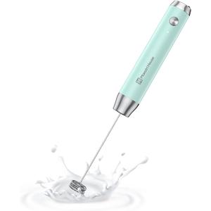 Maestri House Rechargeable Milk Frother, LunaFro NS Handheld Electric Foam Maker Waterproof Detachable Stainless Steel Whisk Drink Mixer Foamer for Lattes, Cappuccino, No Stand