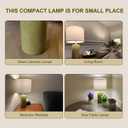 G-SAFAVA 20.25" Small Table Lamps Set of 2 Modern Ceramic Lamps for Living Room Farmhouse Bedside Lamps Boho Lamps for Night Stands Green Bedroom Lamps Side Table Lamps End Table Lamps