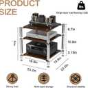 Heavy Duty AV Media Stand, AV Component Stand with Stainless Steel Bracket, Stereo Component Rack, Suitable for Living Rooms, Offices and Recording Studios (Black Walnut, 3-Tiers), Each layer can support up to 132 pounds