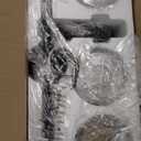 DLLT 3-Light Bathroom Light Fixtures: Black Modern Vanity Lights with 3 E26 Bulbs - Clear Glass Shade Bathroom Wall Lamp for Mirror Kitchen Living Room Hallway Cabinet Porch