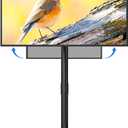 YOMT Mobile TV Cart Rolling TV Stand for 13-50 inch Screens, Tilting and Rotating Mount, Portrait to Landscape, Height Adjustable Portable TV Stand with Wheels Holds up to 44lbs Max VESA 200x200mm