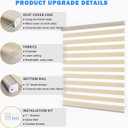 Zebra Blinds Window Blind Zebra Shade Blinds for Windows Roller Sheer Shades Privacy Light Filtering Shades for Home Kitchen Bathroom (Width 55'' X Height 72'' Cream)