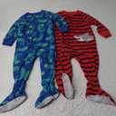 Simple Joys by Carter's Baby Boy's 2-Pack Loose Fit Flame Resistant Polyester Footed Pajamas Sleepwear, iguana/sea Creatures/shark, 12 Months