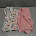 Yoofoss Hooded Baby Towels for Newborn 2 Pack 100% Muslin Organic Cotton Baby Bath Towel with Hood for Babies, Infant, Toddler and Kids, Large 32x32Inch, Soft and Absorbent Newborn Essential