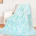 MUGD Sage Green Throw Blanket - Soft Fuzzy Fleece Blanket for Couch Bed, Cozy Gifts for Women, Girls, Spring Room Decor, 50x70 Inches