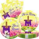 40Pcs Easter Party Plates and Napkins for 20 Guests - Easter Eggs Party Decorations for Kids Baby Shower Spring Birthday Supplies, (Pack Of 2)
