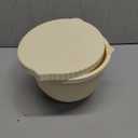 Silicone Mixing Bowl Liners, 5 Quart Silicone Mixer Bowl Insert with Lids, Heat Resistant, Easy Clean, Non-Slip and Noise Reducing Baking (Beige)