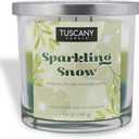 Tuscany Candle Sparkling Snow: Frosted Evergreens & Musk Scented Holiday Candle, 14 oz