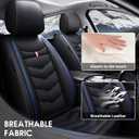Car Seat Covers 8 Seats for Chevrolet Traverse 2009-2026, Durable Wear Resistant Waterproof Vehicle Cushion Cover, Breathable No Odor Premium Leather Vehicle Seat Cover.(Standard, Black Blue)