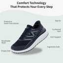 SURRAY Womens Walking Shoes with Arch Support Plantar Fasciitis Orthotic Tennis Sneakers Comfortable Breathable for Foot and Heel Pain Relief US Size 7-11 (9, Black)