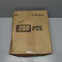 BURVAGY 200Pcs Small Kraft Paper Gift Bags with Handles 5.25x3.25x8.25 Inches Bulk Grocery Retail Party Favor Shopping Bags (Brown)